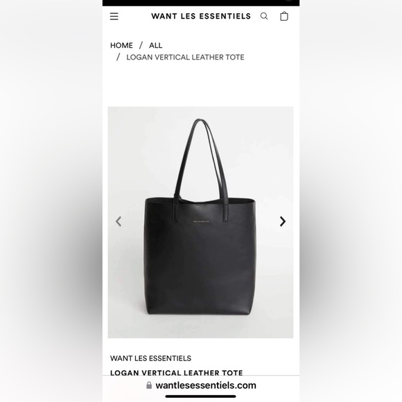 BRAND NEW WANT LES ESSENTIELS LOGAN VERTICAL TOTE BLACK - Picture 5 of 9